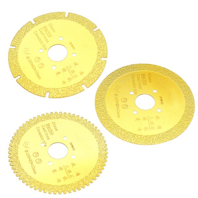 Disco Abrasivo De Corte De Diamante De 100 Mm Rueda De Hoja De Sierra Soldada Para Piedras De Vidrio Cerámico Disco Abrasivo De Corte De Diamante De 100 Mm Rueda De Hoja De Sierra ZAQW 100mm Diamond Cutting Grinding Disc Brazed Saw Blade Wheel for Ceramic Glass Stones