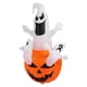 thumbnail image 4 of Fantasmas de calabaza iluminados para jardines y césped al aire libre, 100-240 V, enchufe estadounidense, 6 pies, decoración inflable de Halloween con trío de fantasmas LED, 4 of 8