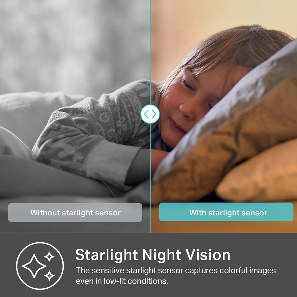 2K+ Indoor Pan/Tilt Wired Security Camera - Works as a Baby Monitor & Pet Camera, Motion Detection & Tracking, 2-Way Audio, Night Vision, Subscription-Free Local Storage or Optional Cloud, KC410S