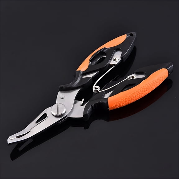 BESTSKY Stainless Steel Fishing Pliers With Sheath, Hook Removers, Braid Cutters, Split , Saltwater Fishing Pliers Sports Accessories Orange