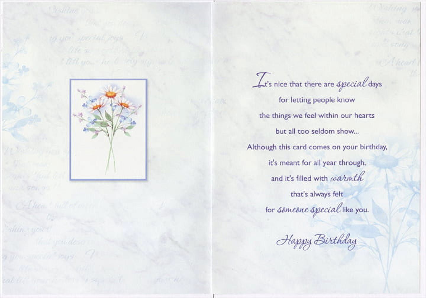 Designer Greetings Wishing You Birthday Blessings: Sparkling Flowers Religious : Inspirational Birthday Card