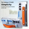 thumbnail image 7 of Decase Clear Phone Shell for Samsung Galaxy Z Fold 5 5G 2023 7.6 inch,Transparent Crystal Anti-Scratch Cover With Finger Wristband Kickstand & Wallet Card Slots & Pen Slot for Samsung Z Fold 5,Skyblue, 7 of 7