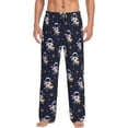 thumbnail image 1 of Fotbe Astronaut Surfing Pantalones de Pijama para Hombre, Pantalones de Dormir, Pantalones de Casa con Cintura Ajustable y Bolsillos-Small, 1 of 6