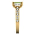 thumbnail image 3 of Three-Stone Engagement Ring for Women - 1.88ct Natural Peridot in 14K Yellow Gold Promise Ring, 3 of 8