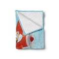 thumbnail image 2 of Plane Soft Flannel Fleece Throw Blanket, Airplane Flying in the Cloudy Sky Little Boy Pilot Baby Children Cartoon Print, Cozy Plush for Indoor and Outdoor Use, 50" x 60", Orange Blue, by Ambesonne, 2 of 6
