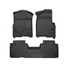 Husky Liners by RealTruck Weatherbeater Floor Mats Fits 2009-2014 Ford F150 SuperCab w/out Manual Shifter (Footwell Coverage) Front & 2nd Row, 3-pc Black-98341