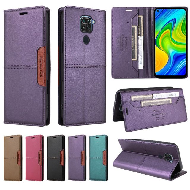 Case for FOXDOCK Xiaomi Redmi Note 9 RFID Blocking Wallet Flip Cover Shockproof