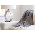 thumbnail image 2 of Navy Blue and White Dreamy Soft Herringbone Throw Blanket, 2 of 5