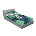 thumbnail image 2 of Ambesonne Green Fitted Sheet & Pillow Sham Set, Pop Art Retro Man, Twin, Petrol Blue Fern Green, 2 of 2