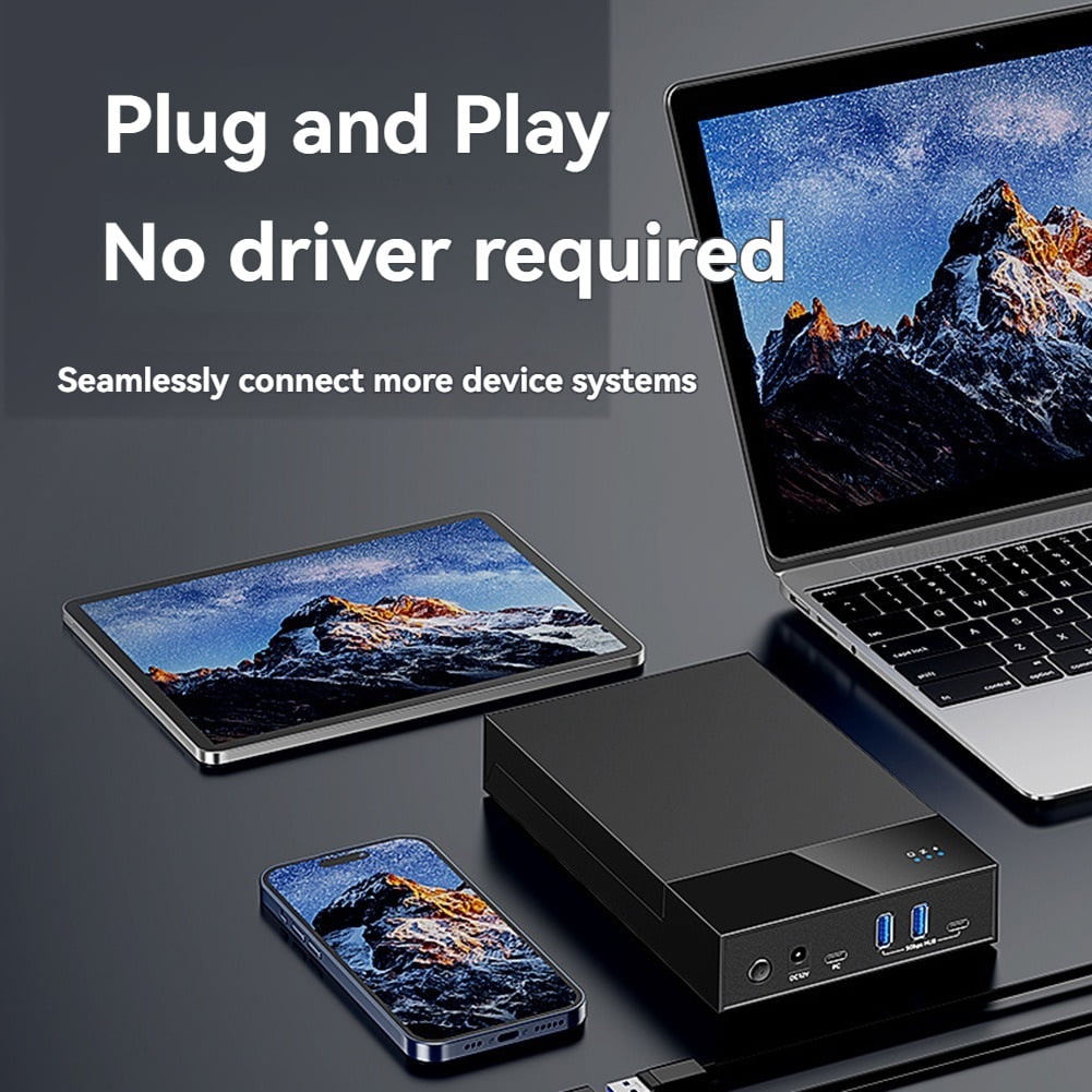 USB 3.0 to 3.5inch SATA Drive Docking Station External Hard Disk Enclosure for 3.5 2.5 Inch SATA SSD HDD 20TB US Plug