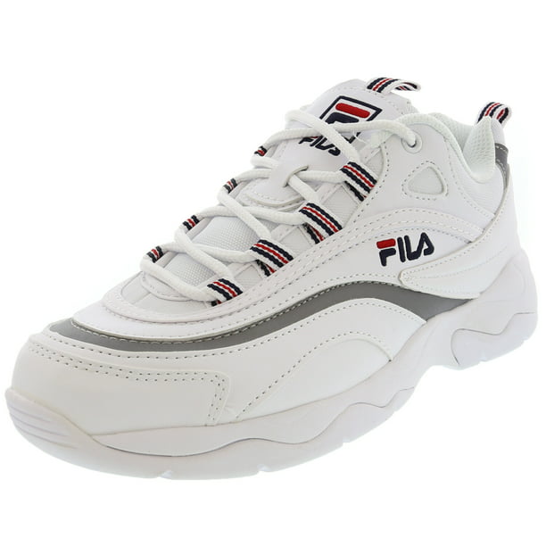 FILA - Fila Ray White / Navy Metallic Silver Ankle-High Sneaker - 9.5M - Walmart.com - Walmart.com