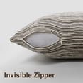 thumbnail image 5 of XWZO 12x20 inch Chenille Pillow Covers 2 Pieces Set, Rectangle Fluffy Boho Striped Decorative Cushion Covers for Couch/Sofa/Bed, Taupe-Striped (NO PILLOW INSERT), 5 of 7