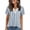 -178-Light Blue, variant on Favoffer Womens Printed Blouses V Neck Tie Front Short Sleeve Loose Fit Casual Tops Soft Shirts for Holiday Street Dating Weekend