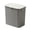 💖 Gray_Base#22, variant on Slim Rectangular Lidded Trash Can, Plastic Waste Bin with Bag Clip for Kitchen and Bathroom