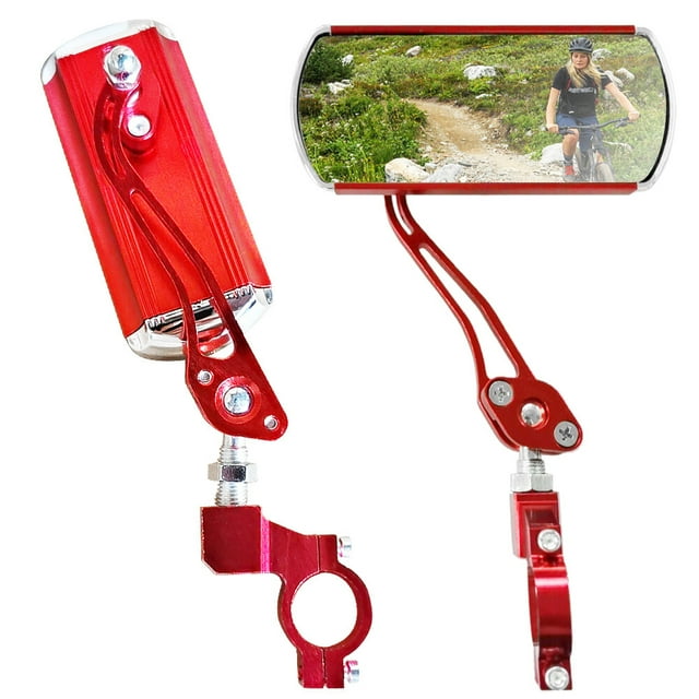 Rétroviseur de Bicyclette avec Miroir Rotatif Réglable, Rétroviseur Grand-Angle, Rétroviseur de Sécurité en Alliage d'Aluminium