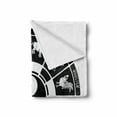 thumbnail image 2 of Zodiac Soft Flannel Fleece Throw Blanket, Chinese Horoscope Wheel with Animal Names and Yin Yang at Centre, Cozy Plush for Indoor and Outdoor Use, 70" x 90", Black and White, by Ambesonne, 2 of 6