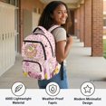 thumbnail image 4 of HELLHERO Donut Sprinkles Pattern Multi Pocket School Backpack for Elementary School Travel, Lightweight Water Resistant 600D Polyester Casual Daypack, 4 of 8