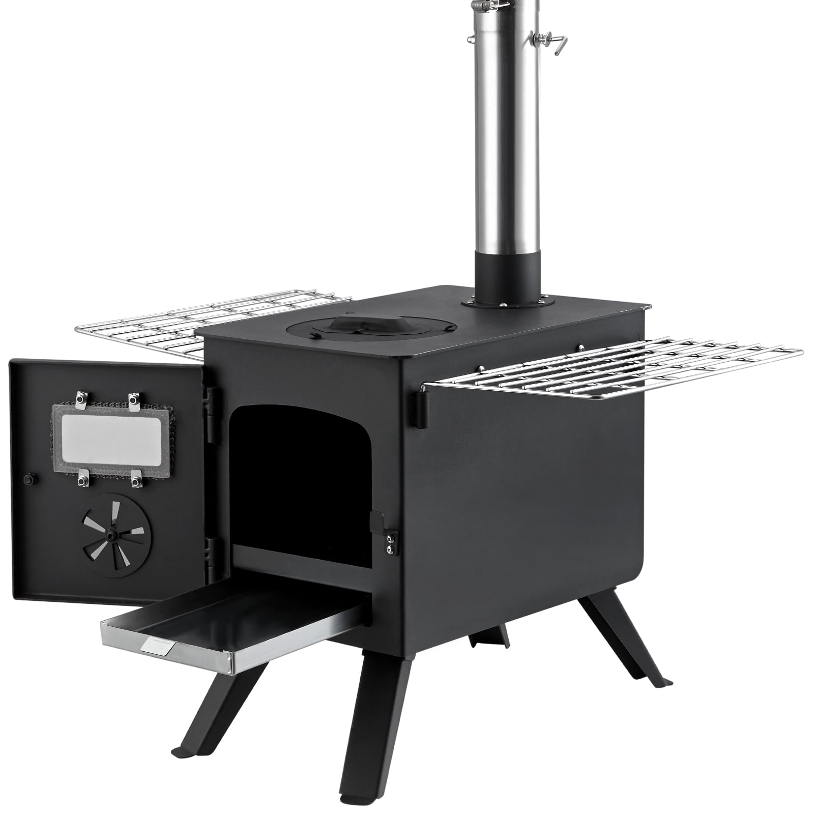 BENTISM Portable Wood Camping Stove with Exhaust Pipes