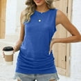 thumbnail image 4 of Meichang Womens Tank Tops Summer Tops Sleeveless Casual Crew Neck Tee Shirts Loose Fit Basic Shirts Solid Color Going Out Athletic Tank Tops for Women, Blue XL, 4 of 9