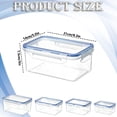 thumbnail image 3 of Meiix Microwave Safe Plastic Food Storage Container Leakproof Lunch Box for Office Work Meal Prep (8X5.5X3In, Blue3), 3 of 6