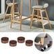 thumbnail image 3 of Elevadores de cama redondos, elevadores sólidos para muebles, protectores de pies para muebles de oficina Marrón 60x32mm, 3 of 9