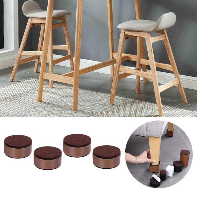 Protectores de pies de muebles Yotijar para sofá de escritorio de oficina Marrón 60x32mm