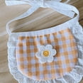 thumbnail image 4 of Pañuelo para perro con estampado a cuadros, cara sonriente, para perros pequeños, bichón, osito de peluche, pomerania, color naranja, 4 of 5