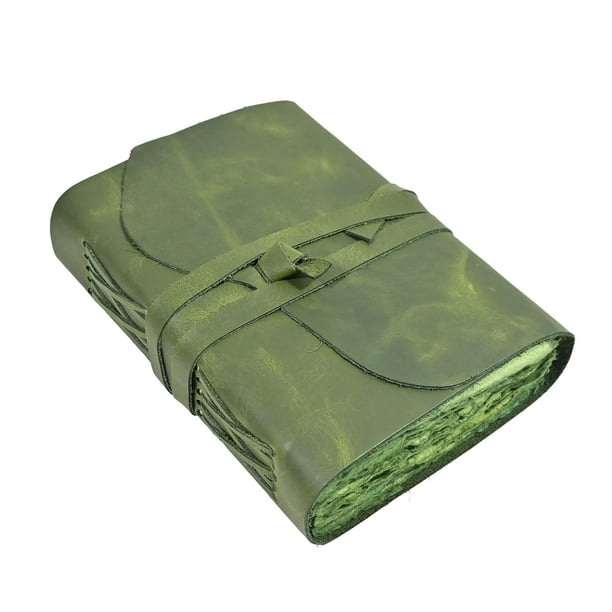 Cuaderno de Cuero Vintage Verde Modest Goods 200 Páginas