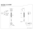 thumbnail image 2 of Kingston Brass KX1033SD Restoration Hand Shower Kit, Antique Brass, 2 of 5