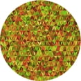 thumbnail image 1 of Ahgly Tapis Rond Lavable en Machine Intérieur Transitionnel Vert Pistache, 4 Pieds Rond, 1 of 7