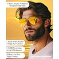 thumbnail image 3 of Grinderpunch Night Vision Yellow Lens Aviator Glasses Anti Glare Driving Sun Glasses Polarized, 3 of 3