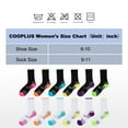 thumbnail image 7 of COOPLUS Women Hiking Athletic Crew Socks Cushioned Running Moisture Wicking Socks for Women 6 Pairs, 7 of 7