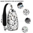 thumbnail image 2 of Sling Backpack,Halloween Witch Hats and Bats Crossbody Bag with Water Bottle Holder,Waterproof Sling Bag for Men/Women with Chest Phone Holder for Hiking,Travel, 2 of 6