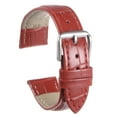 thumbnail image 1 of Cuero Reloj Correa 16mm Relieve Patrón Vaca Cuero Reloj Correa Reemplazo con Resorte Barras para Hombre y Mujer, Rojo, 1 of 6