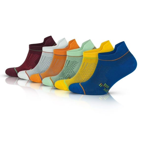 GoWith Bamboo Colorful Running Socks For Men | Zero Cushion | 6 Pairs | Model: 3151