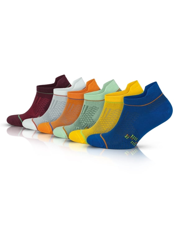 Bamboo Colorful Running Socks For Men | Zero Cushion | 6 Pairs | Model: 3151