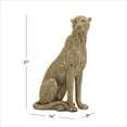 thumbnail image 4 of 8" x 21" Gold Polystone Carved Encrusted Beading Leopard Sculpture with Diamond Shaped Mirrored Accent, by DecMode, 4 of 13