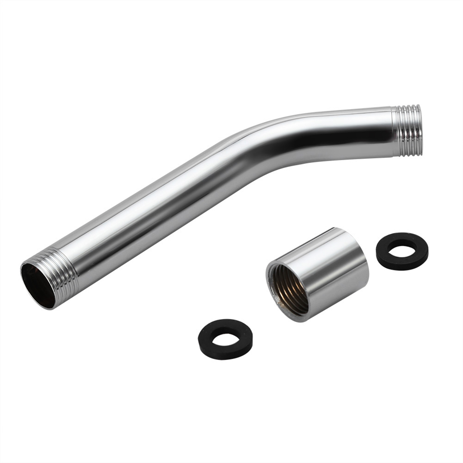 Shower Extension Pipe 1PC Shower Head Extension Arm 304 Stainless Steel Shower Pipe Extension 1/2" Male PT Thread To 1 Ptfe Tape