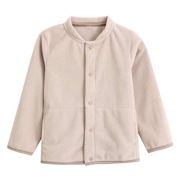 AherBiu Toddler Fleece Jacket Fall Winter Casual Button down Baby Clothes Lightweight Outerwear Coat