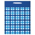 thumbnail image 4 of American Greetings Large Blue Gingham Plaid Father's Day Gift Bag for Dad (1 Bag, 12.75 in. x 10 in.), 4 of 4