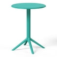thumbnail image 4 of WestinTrends Playa 3-Piece Outdoor Resin Patio Bistro Set with Stackable Patio Dining Side Chairs, Turquoise, 4 of 13