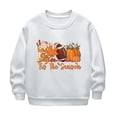 thumbnail image 4 of Oiyii Toddler Boy's Fall Graphic Sweatshirt Halloween Long Sleeve Pumpkin Football Print Outdoor Casual Pullover Top,White, 4 of 4