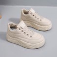 thumbnail image 1 of Zapatos de mujer de pan, zapatos de estudiante de primavera, de moda, de suela gruesa, blancos, zapatos casuales, 1 of 6