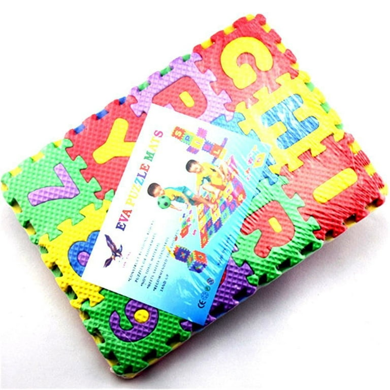KC Cubs Soft & Safe Non-Toxic Children’s Interlocking Multicolor Exercise Puzzle Educational ABC Alphabet Eva Play Foam Mat for Kid’s Floor & Baby