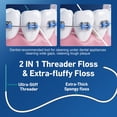 thumbnail image 5 of RZAOKO Threader Floss for Braces 2-in-1 Fluffy Waxed Dental Floss Threaders for Bridges, Implants Deep Cleaning  130 Pre-Cut Strands Mint (Pack of 2), 5 of 8