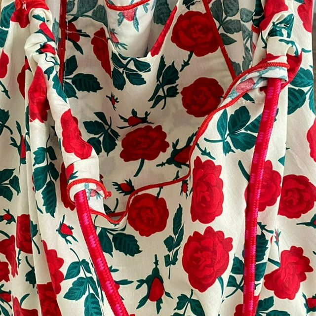 Sac de Voyage Imprimé Floral Sac de Plage Réutilisable Portable Décontracté pour Adolescentes