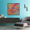 thumbnail image 3 of IDEA4WALL Framed Canvas Wall Art for Living Room, Bedroom Abstract Color Illusion Canvas Prints for Modern Home Decoration Ready to Hang - 16x16 inches, 3 of 4