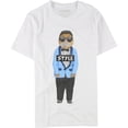thumbnail image 1 of Elevenparis - Camiseta con gráfico de gato de Corea para hombre, color blanco S, 1 of 2