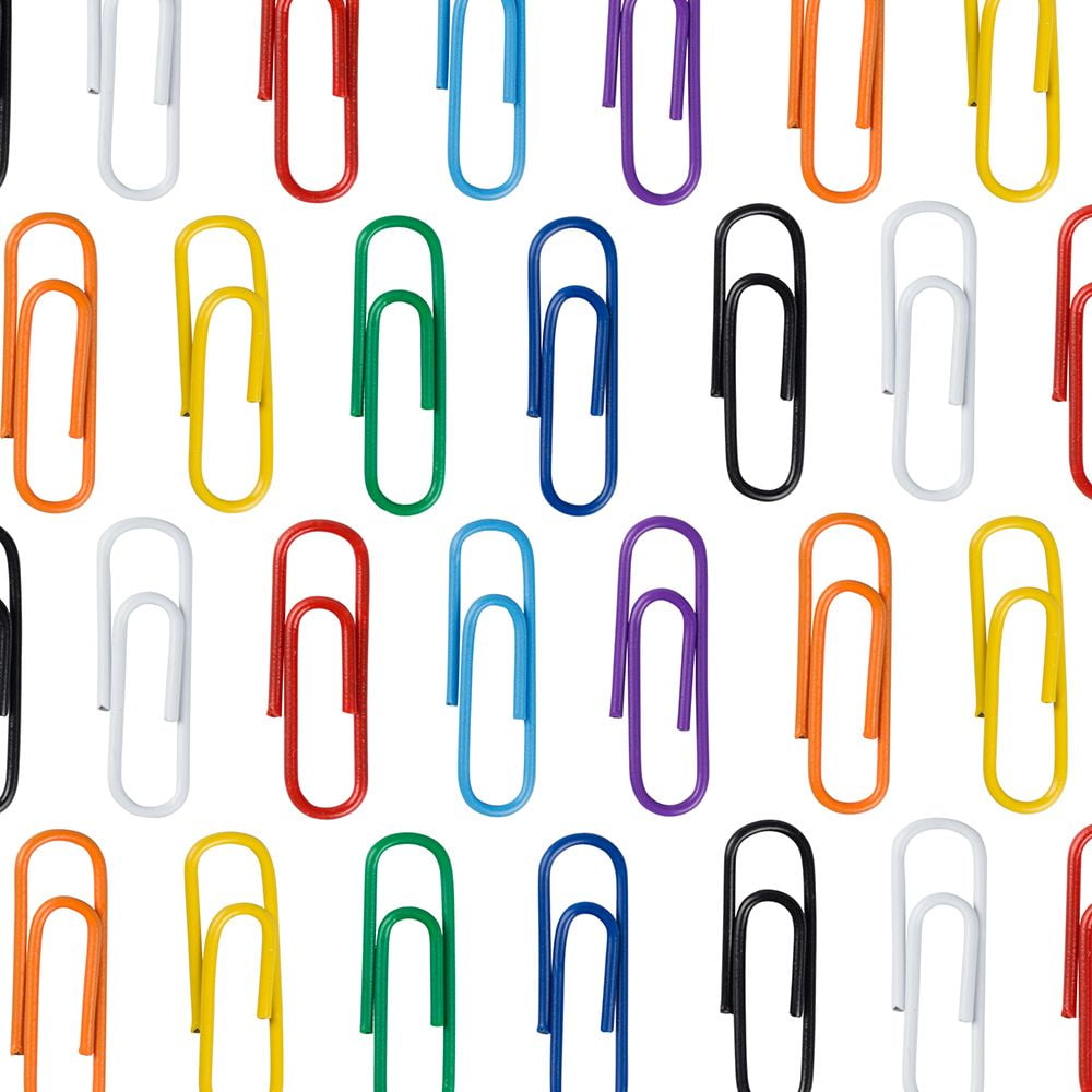 JAM Paper Standard Paper Clips, Assorted Colors, Small 1 inch, 900/Pack