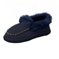 thumbnail image 2 of Dpityserensio Flats Shoes Women Dressy Comfortable Winter Comfortable Warm Solid Color Round Toe One-Foot Shoes, 2 of 7